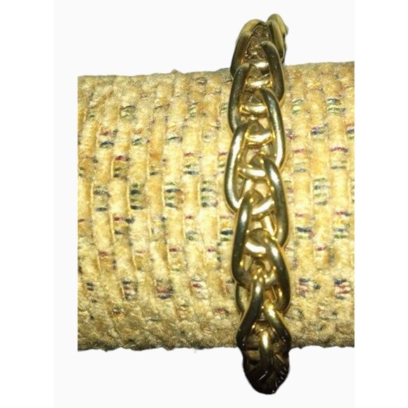 MONET Signed Vintage Gold Tone Chain Link Bracelet Polished Tagged Lobster Clasp - Picture 4 of 8